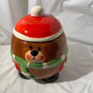 Cute Teddy Bear Rolly Polly Cookie Jar